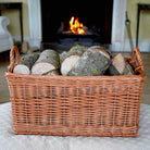 finished willow log basket